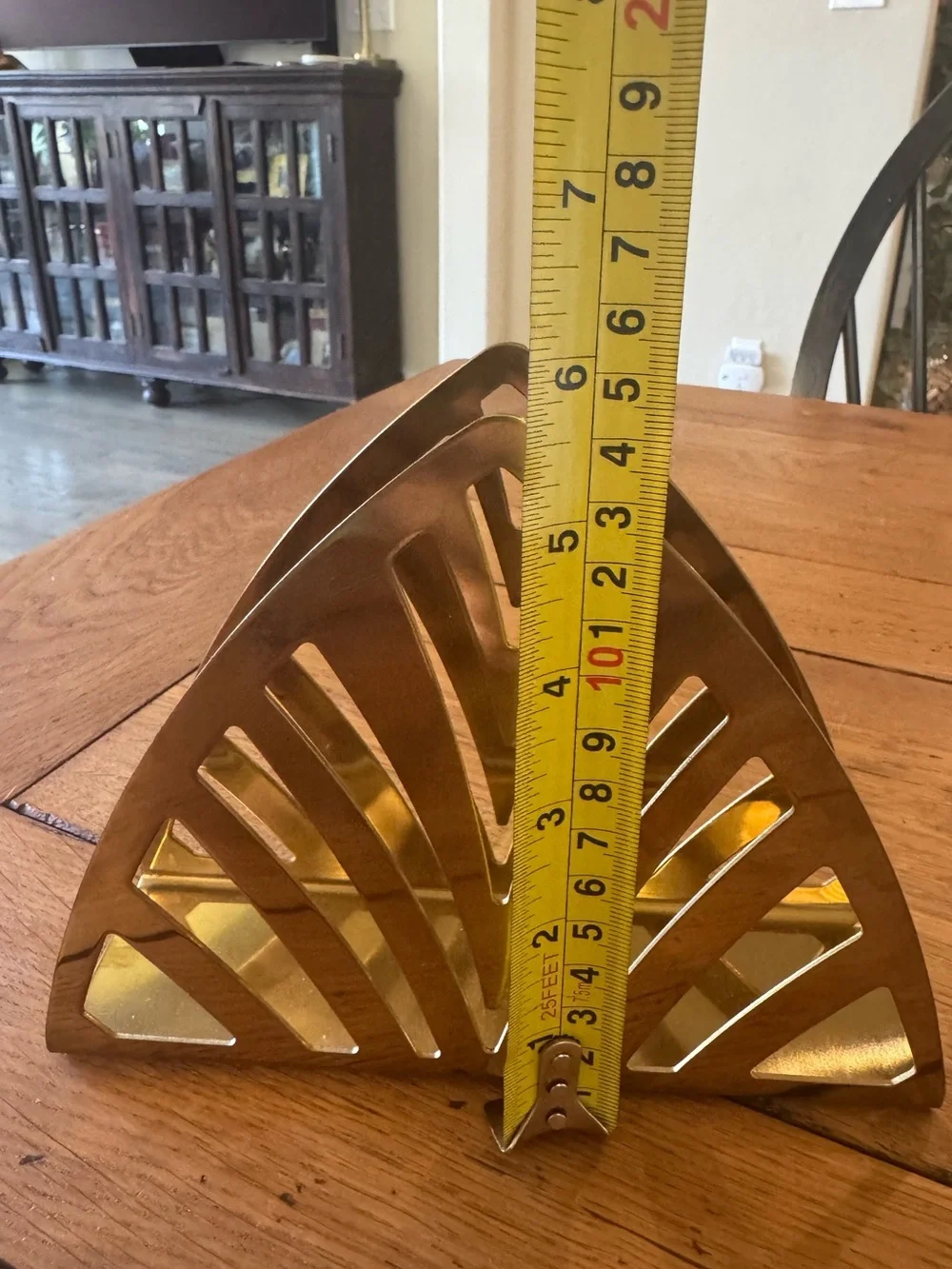 Gold Metal Napkin Holder - Letter Holder